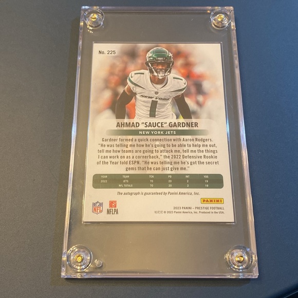 2023 Ahmad “Sauce” Gardner Signed Prestige Panini New York Jets - Picture 2 of 2